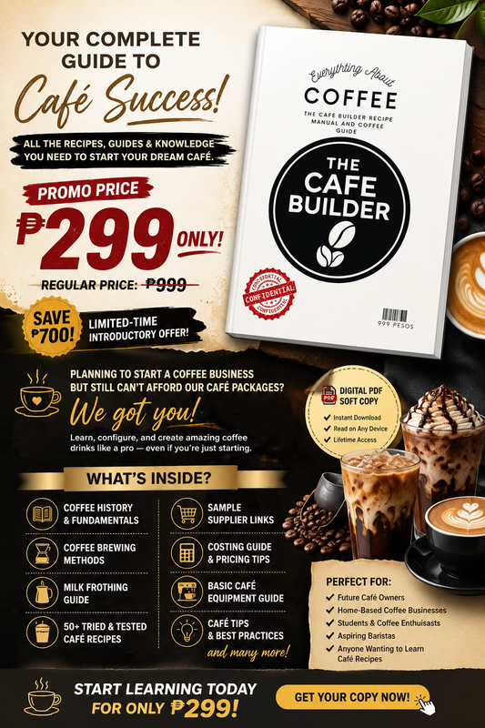 The Café Builder Recipe Manual & Coffee Guide (Digital PDF)